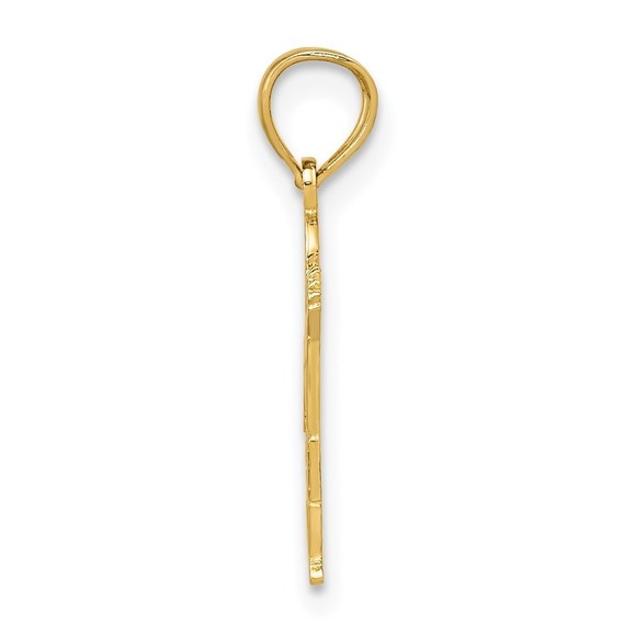 Million Charms 14k Yellow Gold Boy Waving with Heart on Pocket Charm